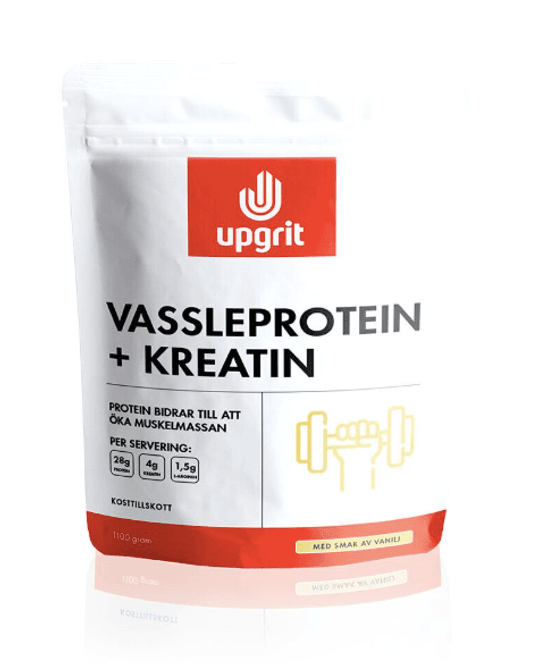 Huvudbild Upgrit Vassleprotein + Kreatin, Vanilj - 1100g