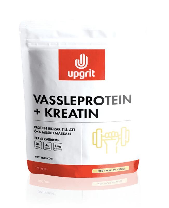 Upgrit Vassleprotein + Kreatin, Vanilj - 1100g
